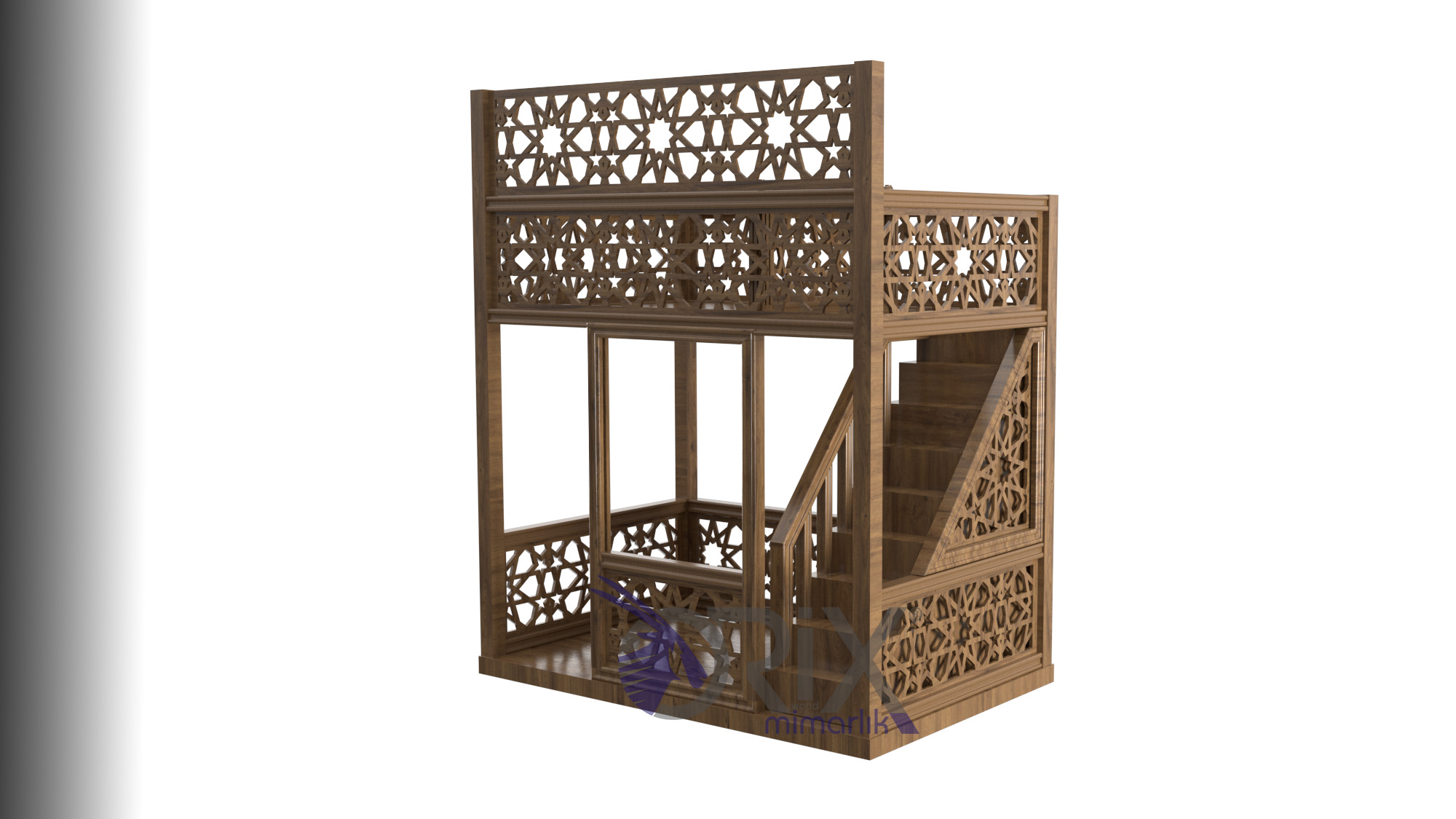 2 Katlı Müezzin Mahfili